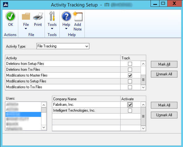 Dynamics GP File Tracking