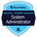 Acumatica Certified System Administrator Badge