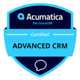 Acumatica Certified Advanced CRM Badge