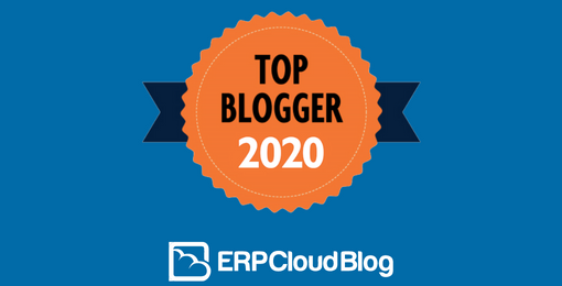 ERP Cloud Top Blogger 2020 badge
