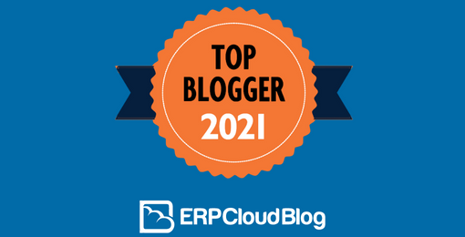 ERP Cloud Top Blogger 2021 badge