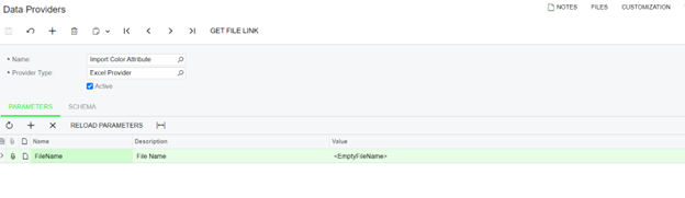 Setting up the data provider