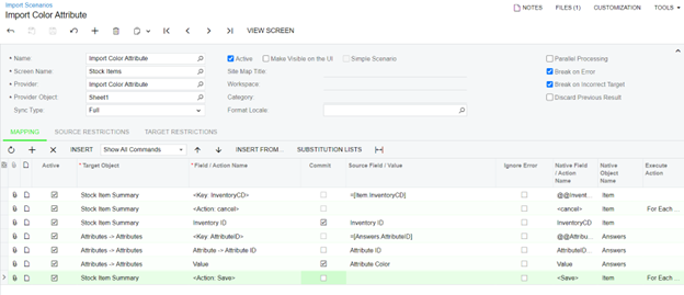 Setting up the attribute import scenario